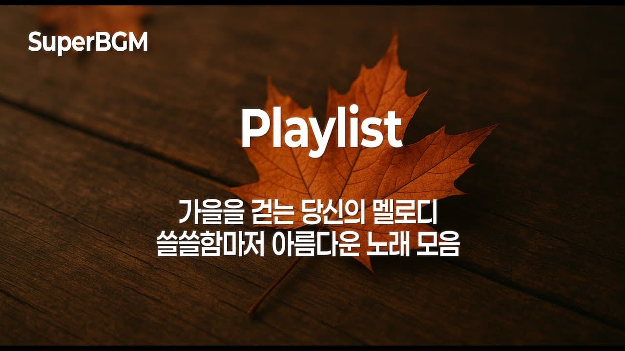 [Playlist] 깊은 가을 감성, 쓸쓸한 밤, 따뜻한 위로가 되는 노래 모음